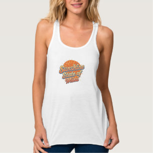 Retro "Sunshine State of Mind" Quote Singlet