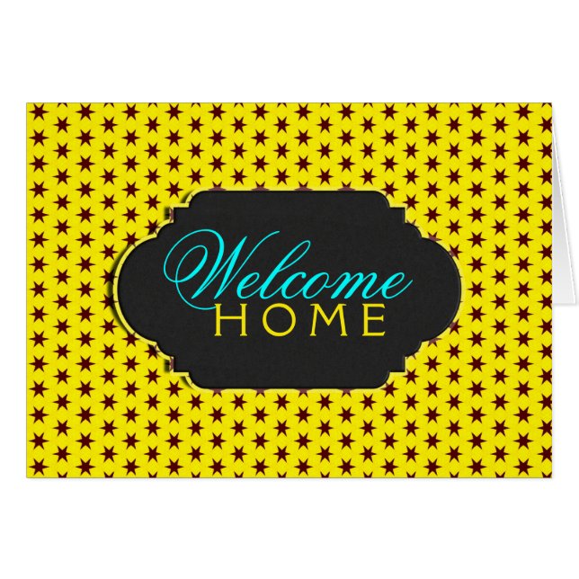 Retro Super Stars Welcome Home Custom Card (Front Horizontal)