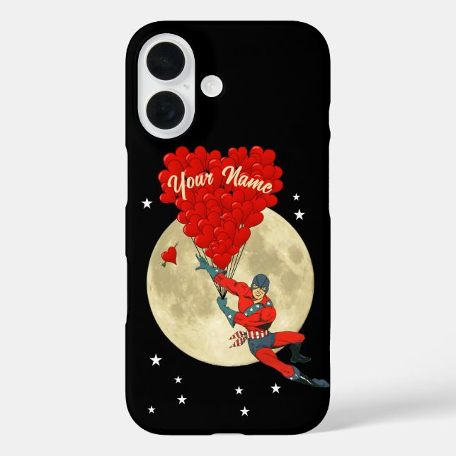 Retro superhero love heart Case-Mate iPhone case (Back)