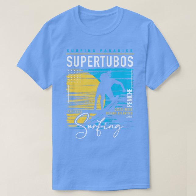 Retro Supertubos Surfing Surfers Paradise Surf Por T-Shirt (Design Front)