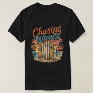 Retro Surf Beach Tree Surfboards Chasing Waves Top