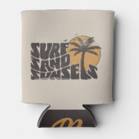 Retro Surf Sand Sunsets Palm Tree Beach Vibes