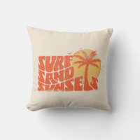 Retro Surf Sand Sunsets Palm Tree Beach Vibes