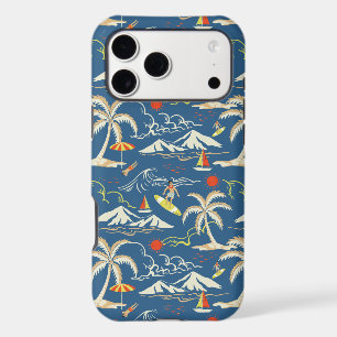 Retro Surf Tropical Pattern