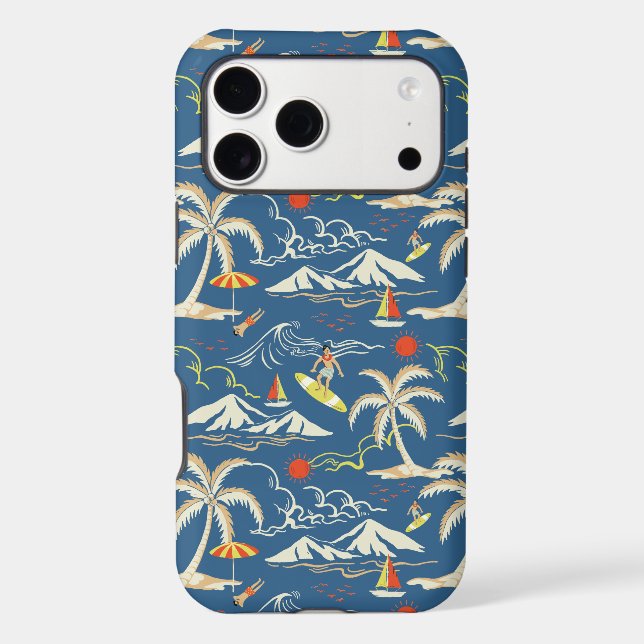 Retro Surf Tropical Pattern (Back)