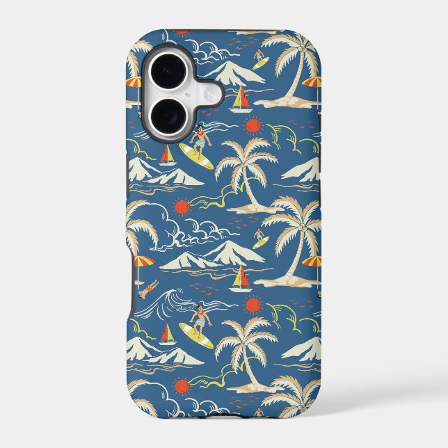 Retro Surf Tropical Pattern (Back)