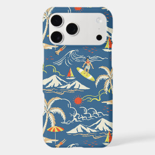 Retro Surf Tropical Pattern