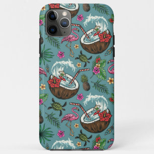 Retro surf tropical themed pattern Case-Mate iPhone case