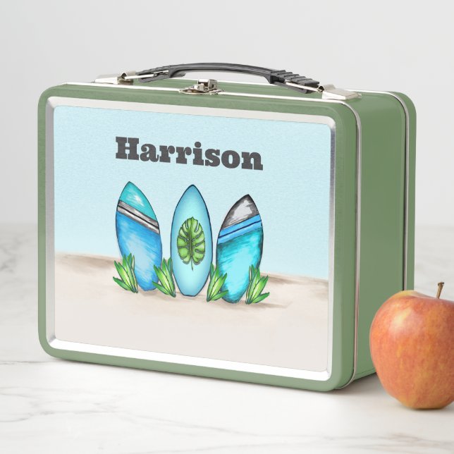 Retro Surfboards Metal Lunch Box (In Situ)