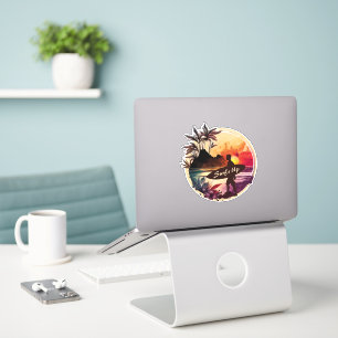 Retro Surfer 1 Sunset Beach
