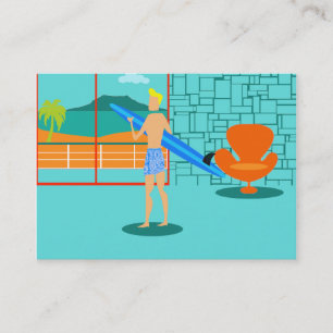 Retro Surfer Dude Business Cards