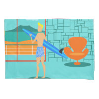 Retro Surfer Dude Pillowcase