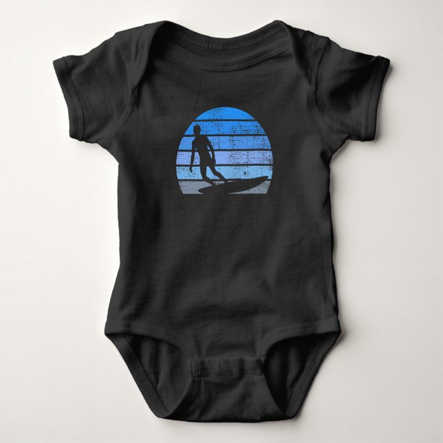 Retro Surfing Baby Bodysuit (Front)