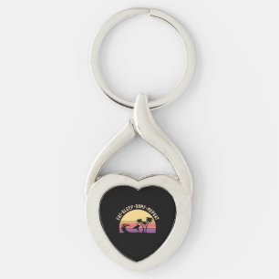 Retro Surfing Key Ring