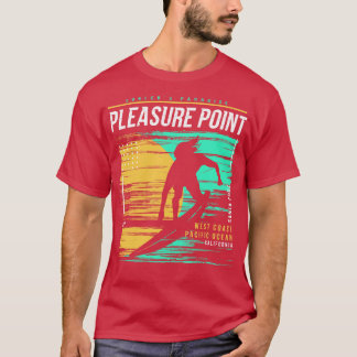 Retro Surfing Pleasure Point California Vintage Su T-Shirt