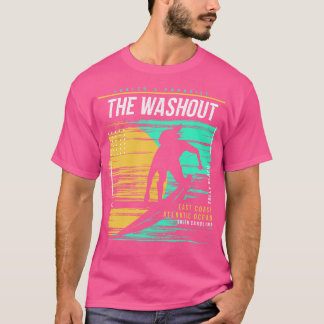 Retro Surfing The Washout Folly Beach South olina  T-Shirt