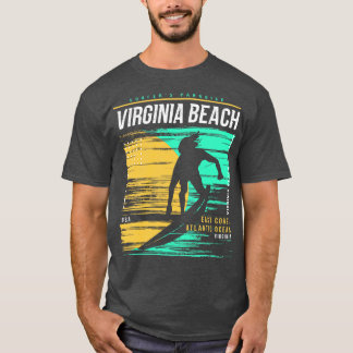Retro Surfing Virginia Beach Virginia Vintage Surf T-Shirt