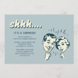 Retro Surprise Birthday Invitations<br><div class="desc">Surprise birthday invitations with a fun retro style design.  Customise the text to fit your birthday party needs.  Great for old timers and young adults.</div>