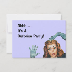 Retro Surprise Party Fun Expression Vintage Style Invitation