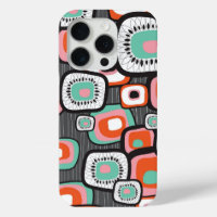 Retro Sushi Box Flower Squares Colourful Pattern
