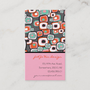 Retro Sushi Flower Squares Profile Card
