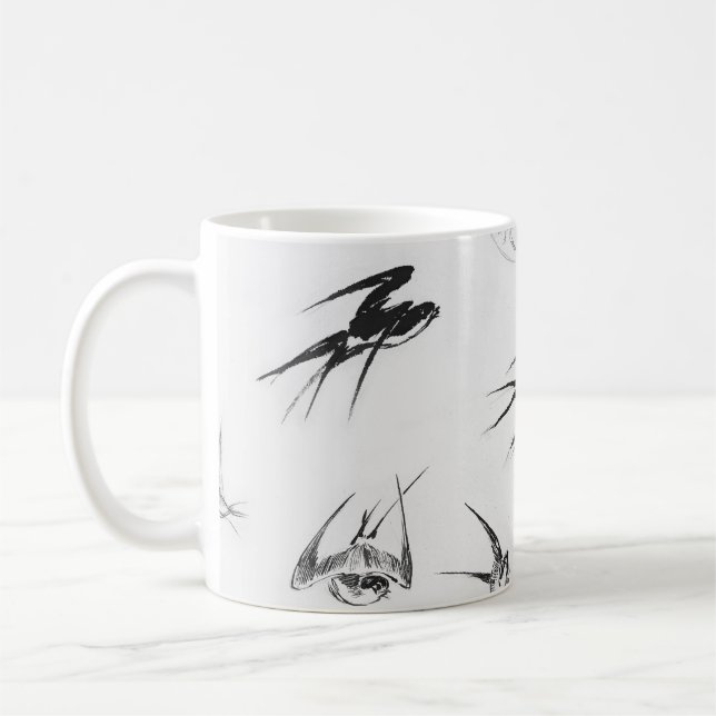 Retro Swallow Bird Nature Animal Coffee Mug (Left)