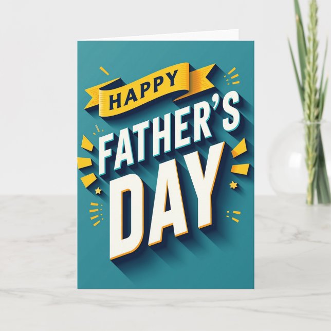 Retro Sweet Fathers Day Card (Front)