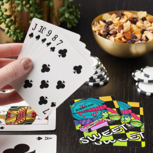 Retro Sweet Like Candy Playing Cards
