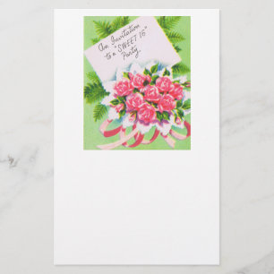 Retro Sweet Sixteen Party Invite Stationery