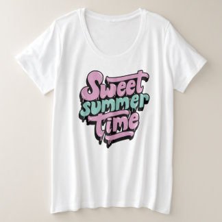 Retro Sweet Summer Time Plus Size T-Shirt