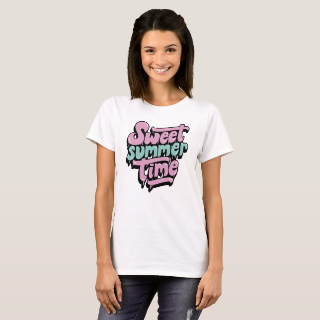 Retro Sweet Summer Time T-Shirt (Front Full)