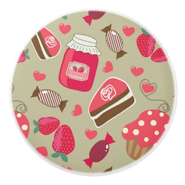 Retro Sweets Ceramic Knob (Front)
