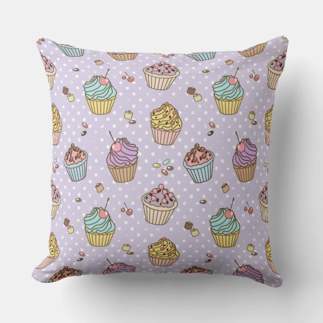 Retro Sweets Pattern Cushion (Front)