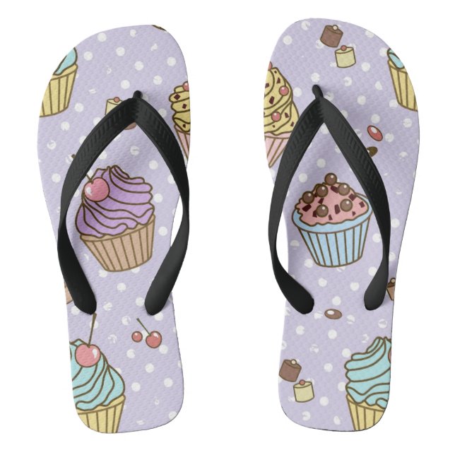 Retro Sweets Pattern Jandals (Footbed)