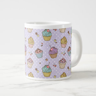 Retro Sweets Pattern Large Coffee Mug