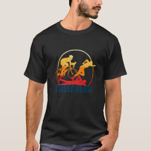 Retro Swim Bike Run Triathlon Athletic Sport Men W T-Shirt