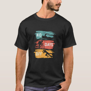 Retro Swim Bike Run Triathlon Athletic Sport Men W T-Shirt