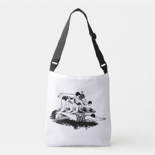 Retro Swimmers Crossbody Bag