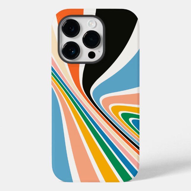 Retro Swirl Abstract Art iPhone / iPad case (Back)