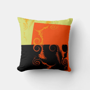 Retro Swirl Art Design Abstract Cushion