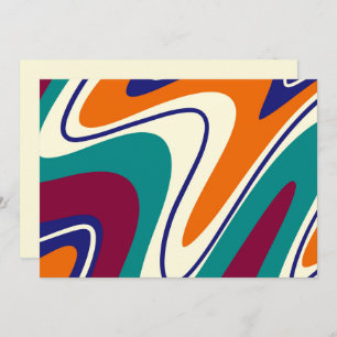 Retro Swirls - Classic 70s Style Invitation