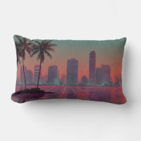 Retro Synthwave Cityscape Sunset