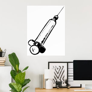 Retro Syringe Poster