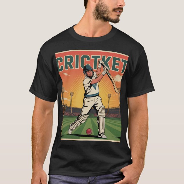 Retro T20 Cricket Fever Tee (Front)