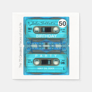 Retro T4 Audiotape 50th birthday Party Paper N Napkin