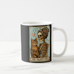 Retro Tabby Cat Valentine's Day Mom Tarot Card Coffee Mug