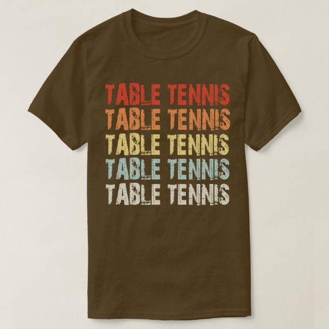 Retro Table Tennis T-Shirt (Design Front)