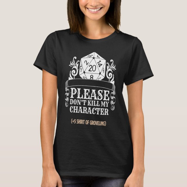 Retro Tabletop Dungeons Game I RPG Dice Cube T-Shirt (Front)
