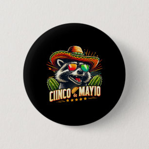 Retro Taco Dinosaur Funny Cinco De Mayo Men Women 6 Cm Round Badge
