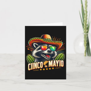 Retro Taco Dinosaur Funny Cinco De Mayo Men Women Card